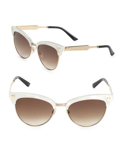 gucci cat eye sunglasses mother of pearl|Cat.